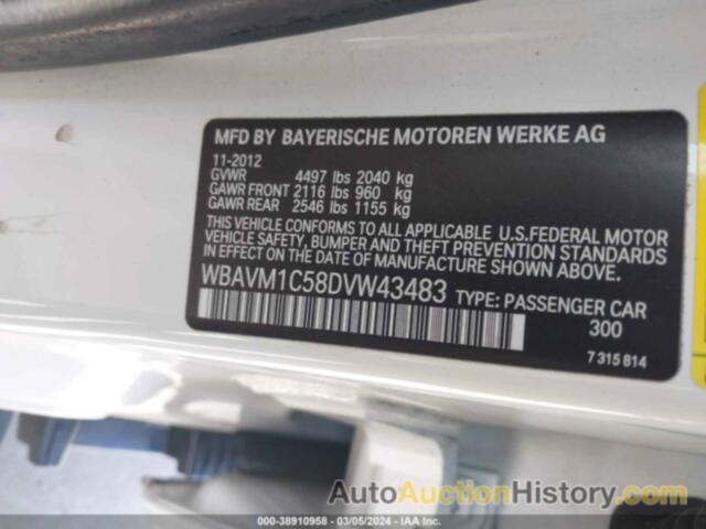 BMW X1 SDRIVE28I, WBAVM1C58DVW43483