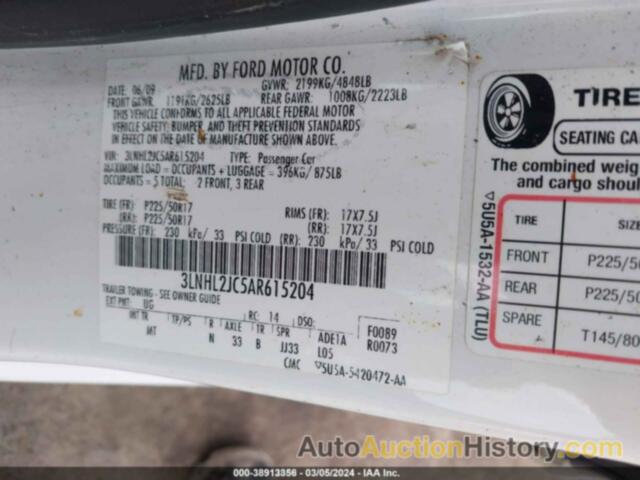 LINCOLN MKZ, 3LNHL2JC5AR615204