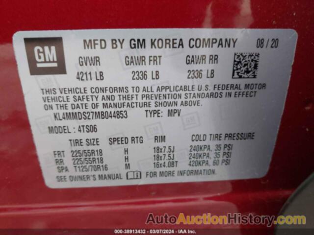 BUICK ENCORE GX FWD SELECT, KL4MMDS27MB044853