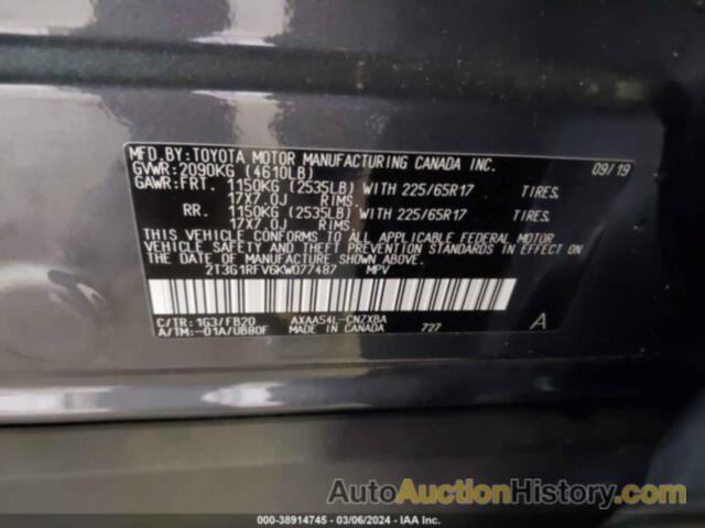 TOYOTA RAV4 LE, 2T3G1RFV6KW077487