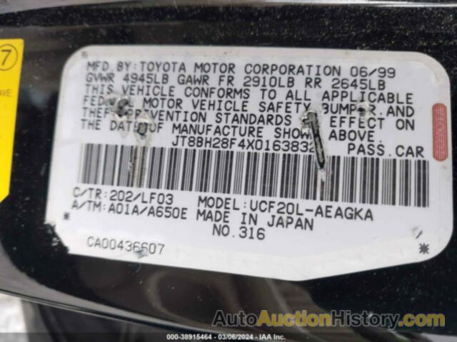 LEXUS LS 400, JT8BH28F4X0163832