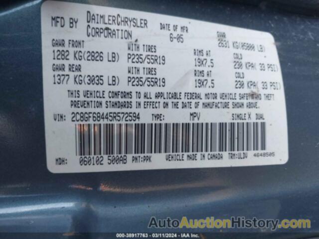 CHRYSLER PACIFICA TOURING, 2C8GF68465R572595