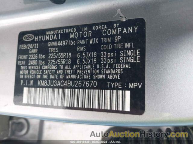 HYUNDAI TUCSON LIMITED, KM8JU3AC4BU267670