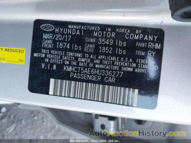 HYUNDAI ACCENT SE, KMHCT5AE6HU336277