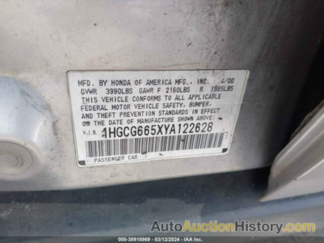 HONDA ACCORD 2.3 LX, 1HGCG665XYA122628