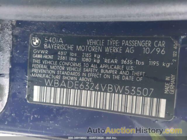 BMW 540IA, WBADE6324VBW53507