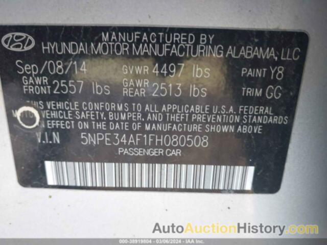 HYUNDAI SONATA SPORT, 5NPE34AF1FH080508