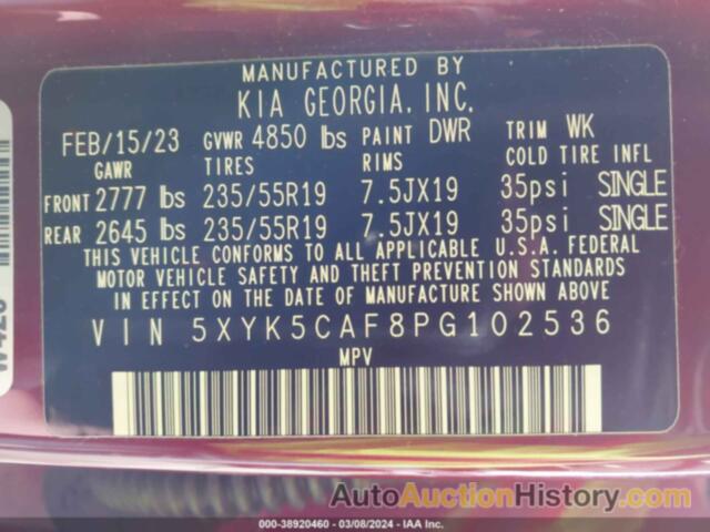 KIA SPORTAGE SX-PRESTIGE, 5XYK5CAF8PG102536
