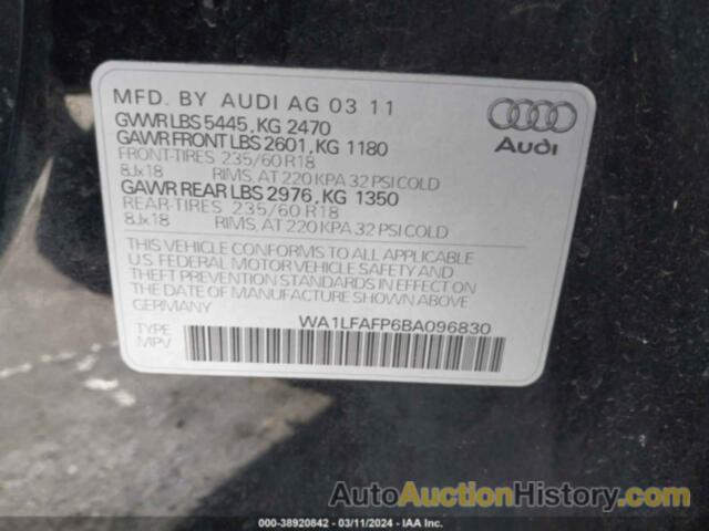 AUDI Q5 2.0T PREMIUM, WA1LFAFP6BA096830