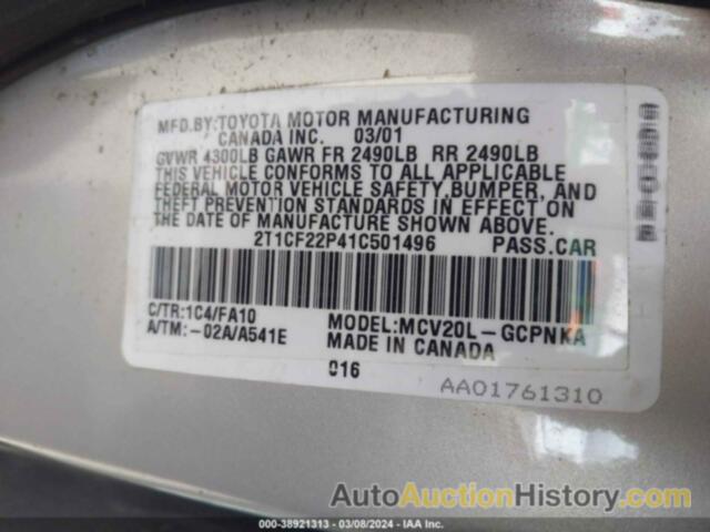 TOYOTA CAMRY SOLARA SE V6, 2T1CF22P41C501496