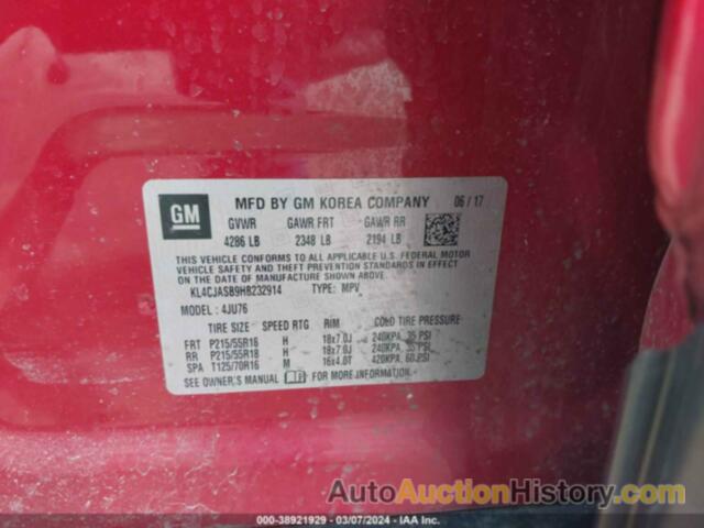 BUICK ENCORE PREFERRED, KL4CJASB9HB232914