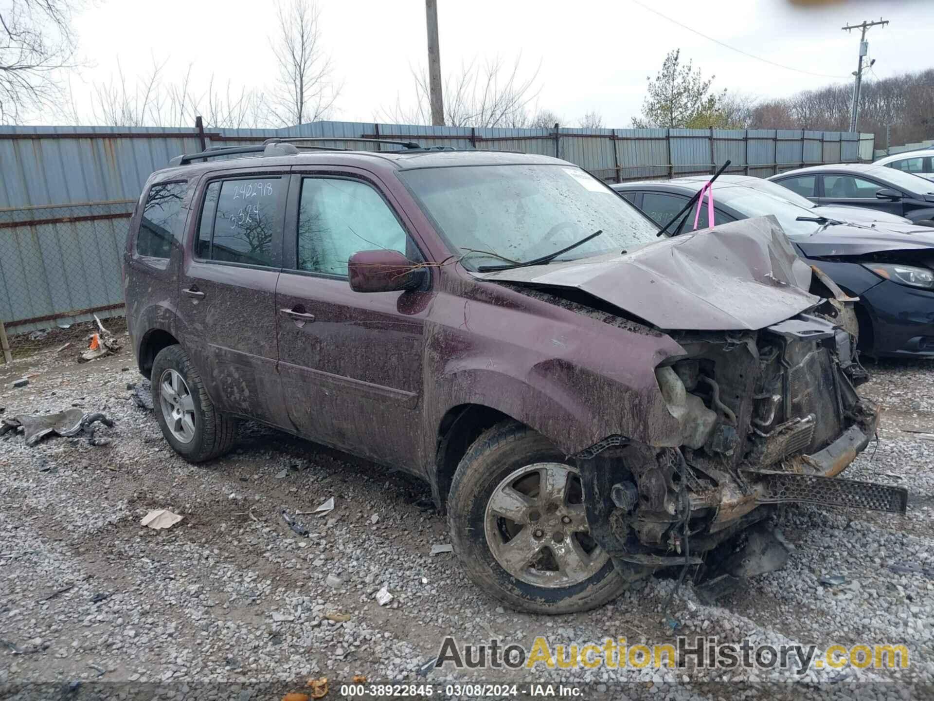 HONDA PILOT EXL, 5FNYF4H5XBB074216