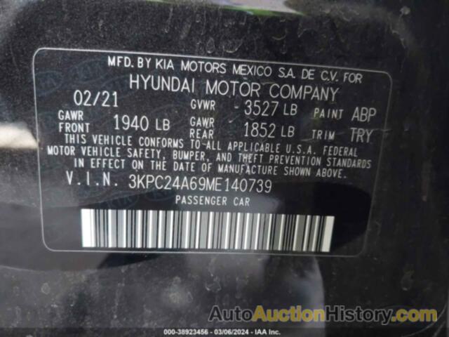 HYUNDAI ACCENT SE, 3KPC24A69ME140739