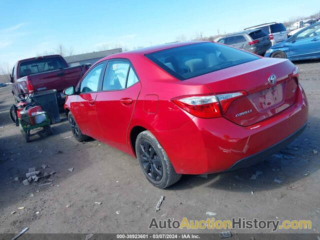 TOYOTA COROLLA LE, 2T1BURHEXFC345245