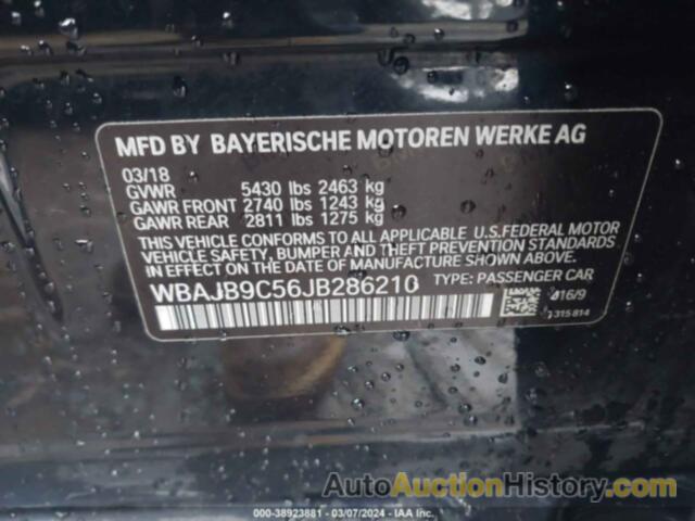 BMW M550I, WBAJB9C56JB286210