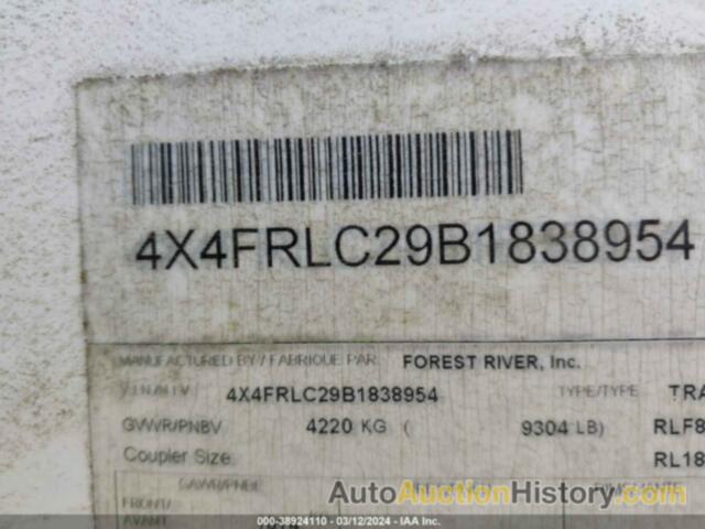 FOREST RIV ROCKWOOD, 4X4FRLC29B1838954