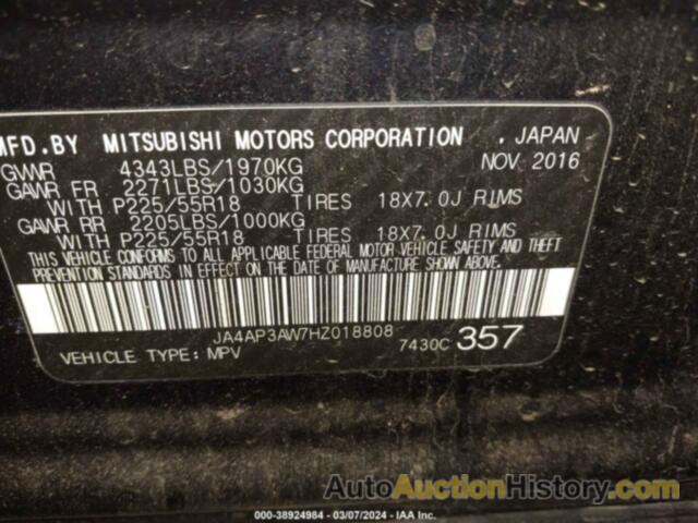 MITSUBISHI OUTLANDER SPORT 2.4 SE, JA4AP3AW7HZ018808