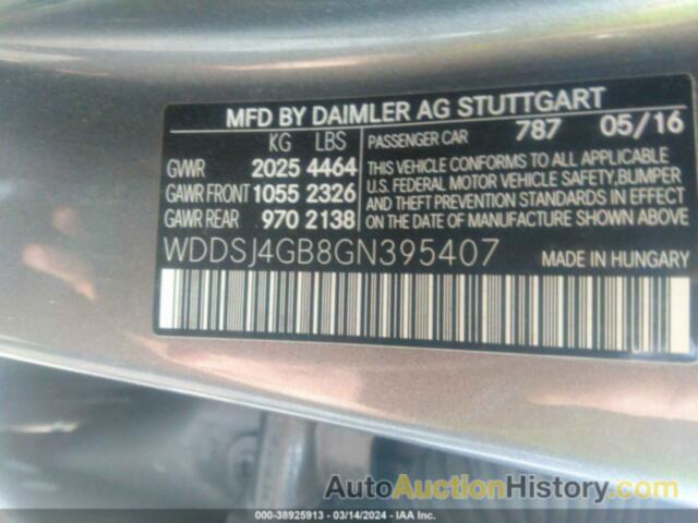 MERCEDES-BENZ CLA 250 4MATIC, WDDSJ4GB8GN395407