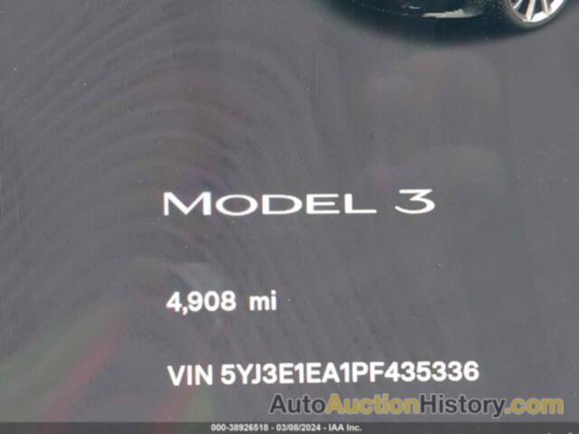 TESLA MODEL 3 REAR-WHEEL DRIVE, 5YJ3E1EA1PF435336
