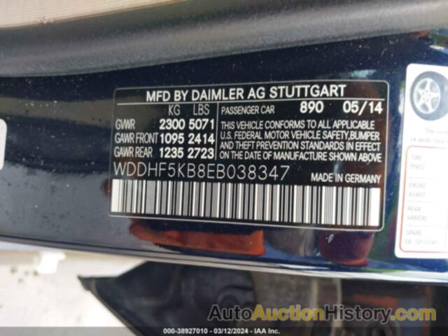 MERCEDES-BENZ E 350, WDDHF5KB8EB038347