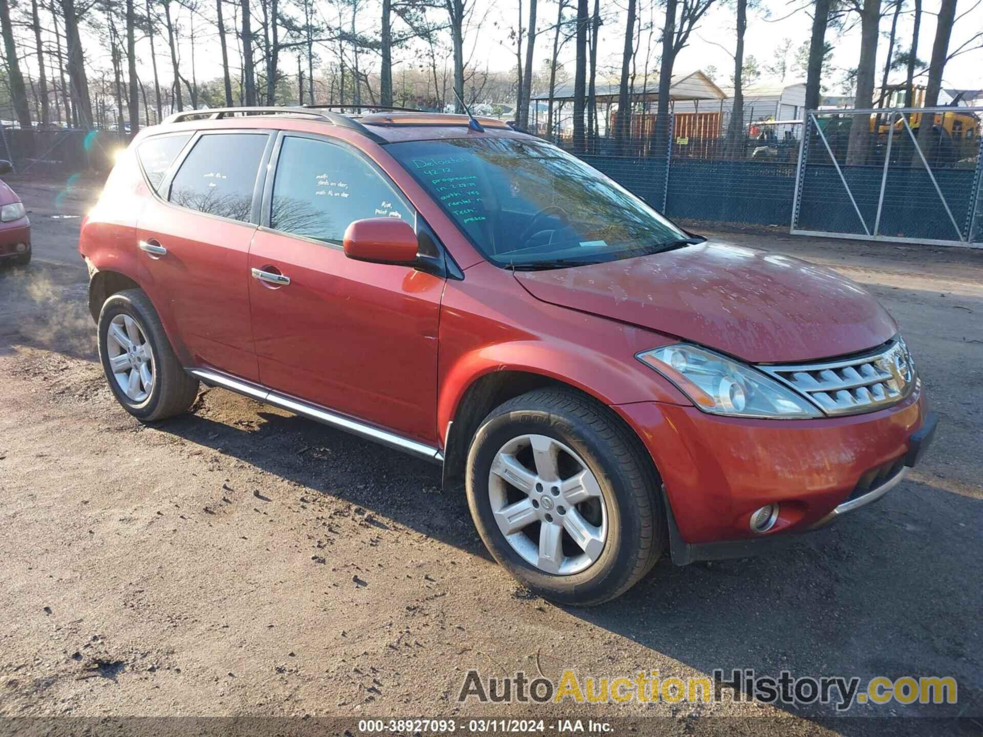 NISSAN MURANO SL, JN8AZ08W56W550257