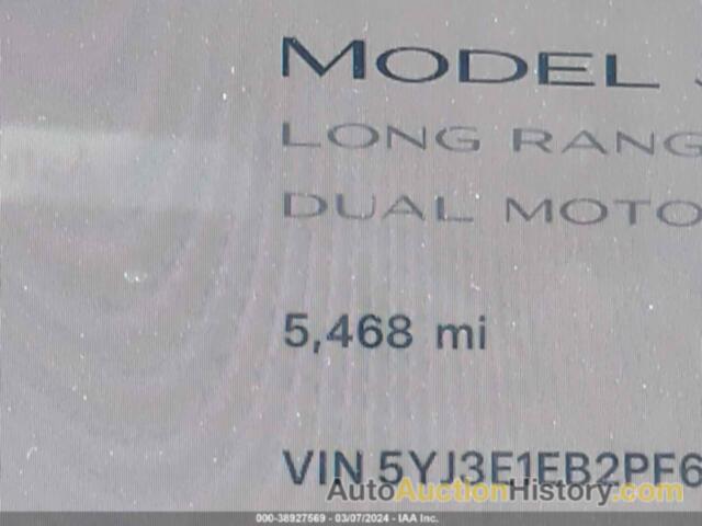 TESLA MODEL 3 LONG RANGE DUAL MOTOR ALL-WHEEL DRIVE, 5YJ3E1EB2PF670966