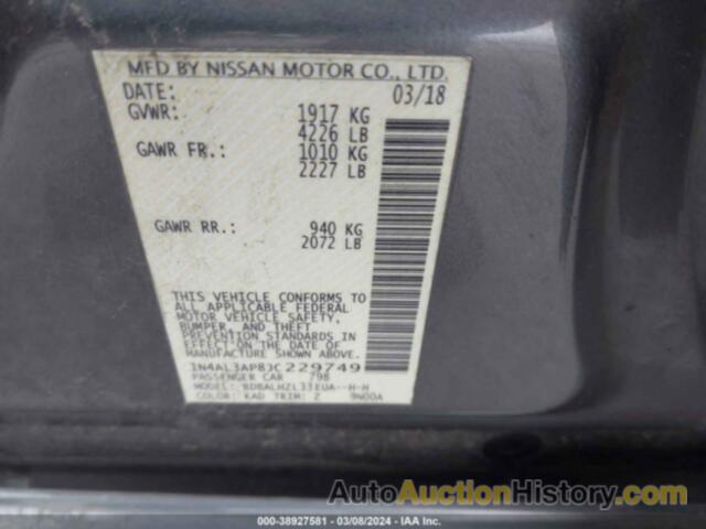 NISSAN ALTIMA 2.5 SR, 1N4AL3AP8JC229749