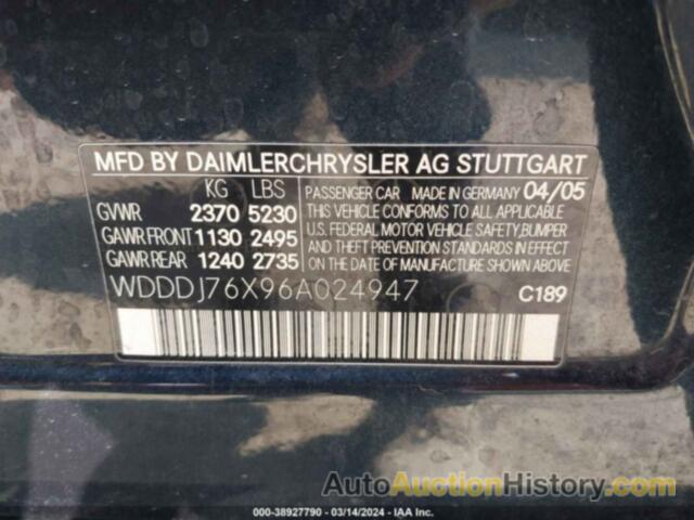 MERCEDES-BENZ CLS 55 AMG, WDDDJ76X96A024947