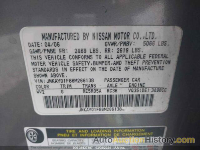 INFINITI M35X, JNKAY01F86M266138