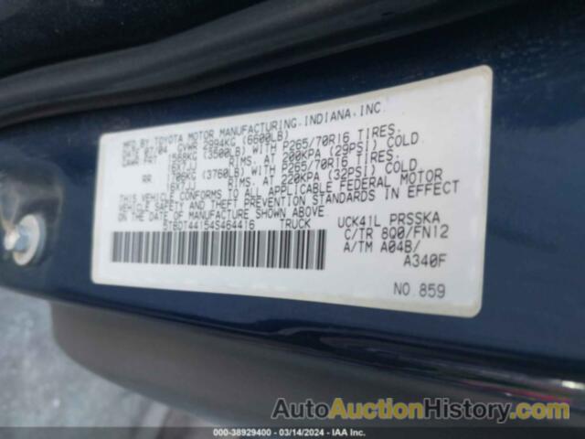 TOYOTA TUNDRA SR5 V8, 5TBDT44154S464416