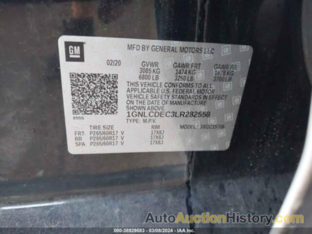 CHEVROLET TAHOE 2WD COMMERCIAL FLEET, 1GNLCDEC3LR282558