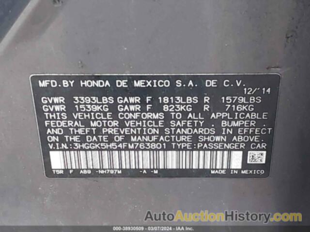 HONDA FIT LX, 3HGGK5H54FM763801