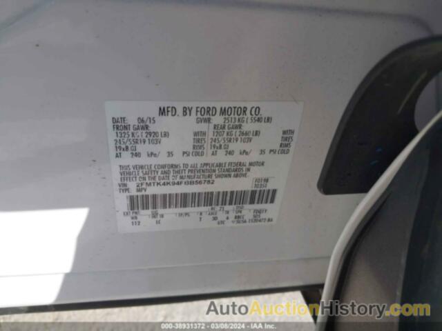 FORD EDGE TITANIUM, 2FMTK4K94FBB56782