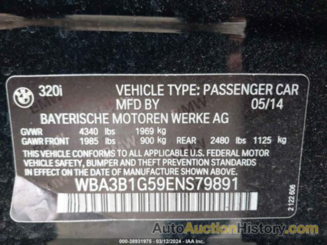 BMW 320I, WBA3B1G59ENS79891