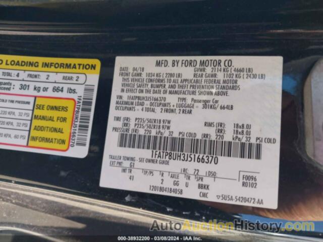 FORD MUSTANG ECOBOOST PREMIUM, 1FATP8UH3J5166370