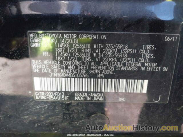 TOYOTA RAV4 SPORT V6, JTMRK4DV4B5103765