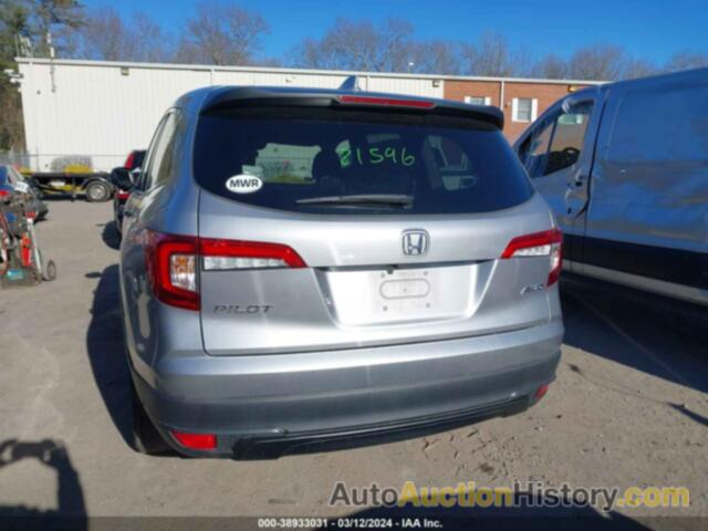 HONDA PILOT LX, 5FNYF6H13KB086846