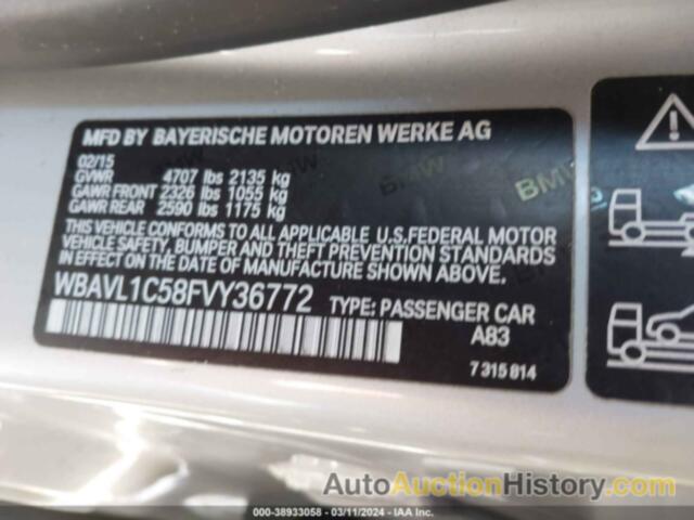 BMW X1 XDRIVE28I, WBAVL1C58FVY36772