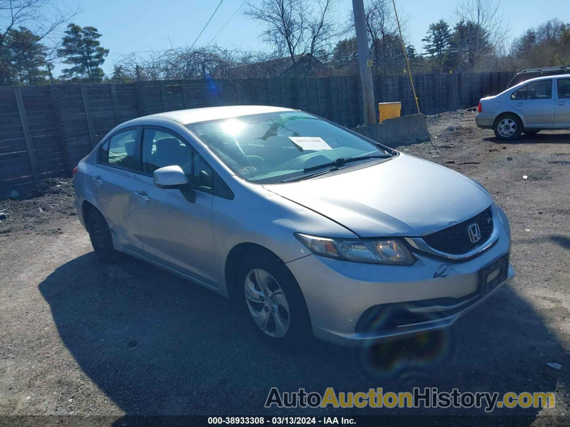 HONDA CIVIC LX, 2HGFB2F51DH572782