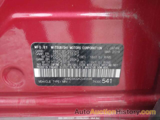 MITSUBISHI OUTLANDER SE, JA4AD3A32KZ045596