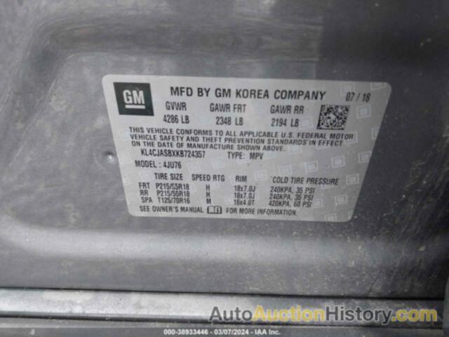 BUICK ENCORE FWD PREFERRED, KL4CJASBXKB724357