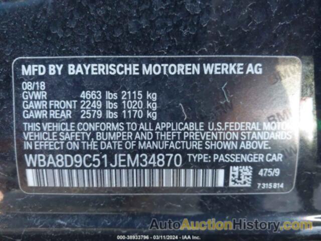 BMW 330 XI, WBA8D9C51JEM34870