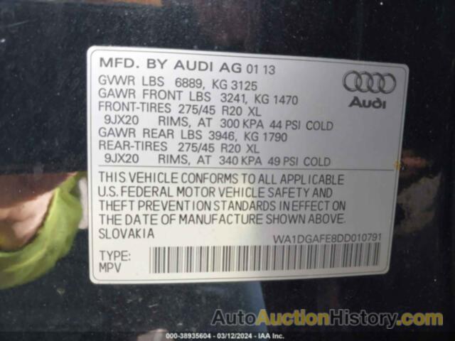 AUDI Q7 3.0T S LINE PRESTIGE, WA1DGAFE8DD010791