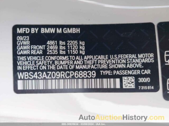 BMW M4 COMPETITION XDRIVE, WBS43AZ09RCP68839