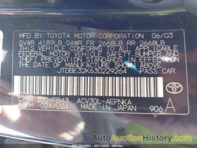 TOYOTA CAMRY LE, JTDBE32K630229264