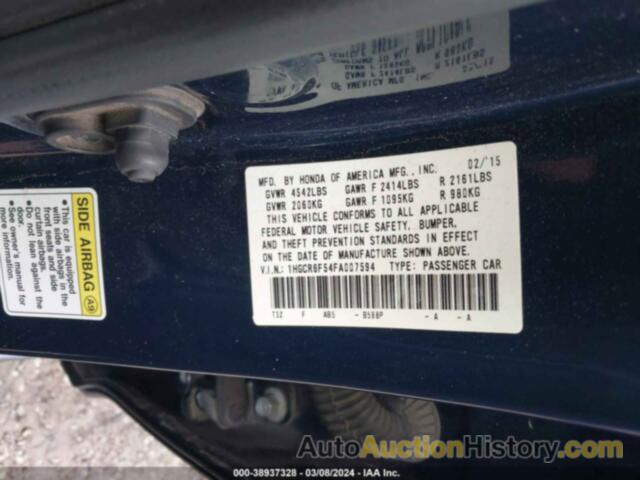 HONDA ACCORD HYBRID EX-L, 1HGCR6F54FA007594