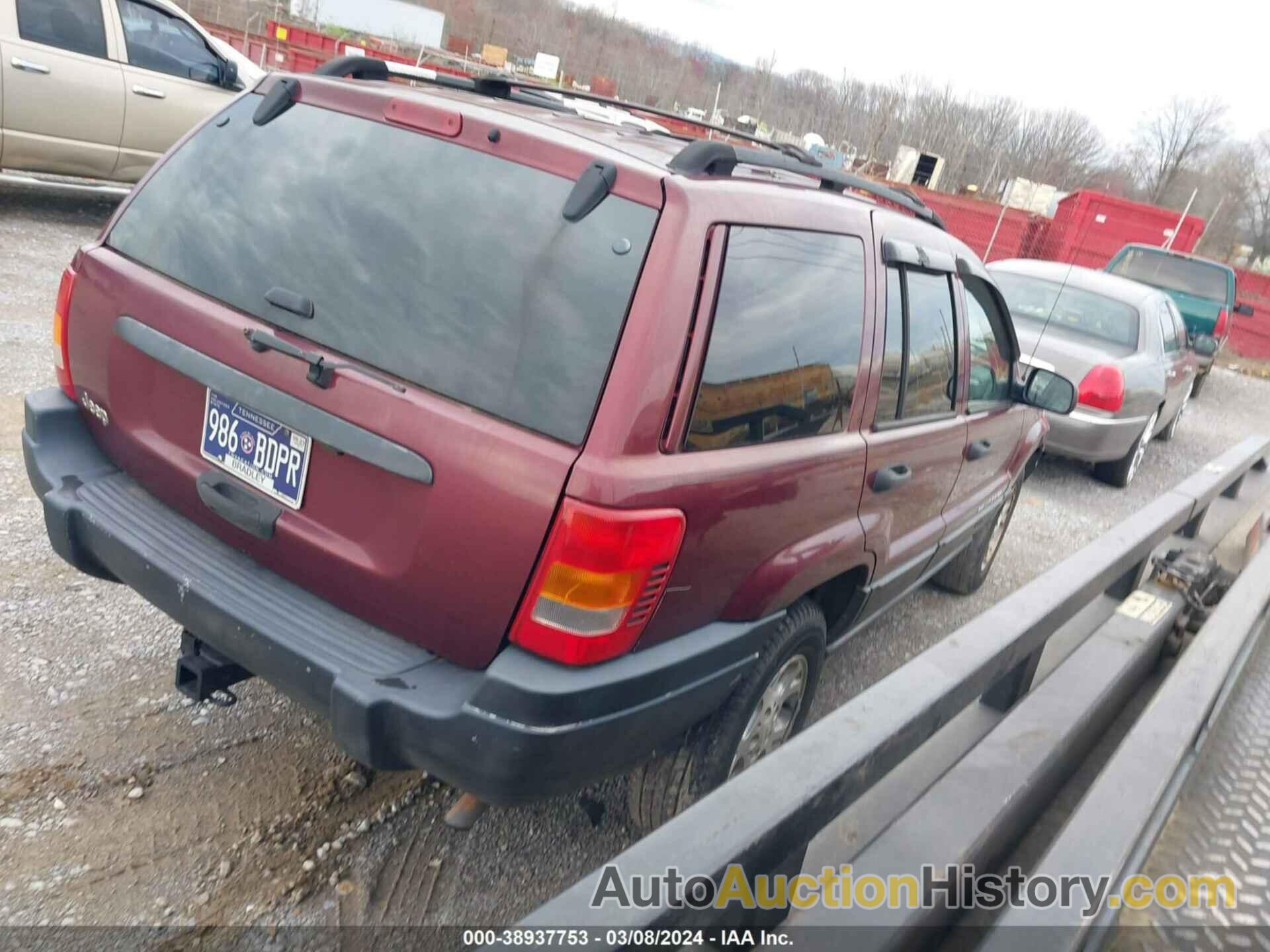 JEEP GRAND CHEROKEE LAREDO, 1J4GX48S41C557978