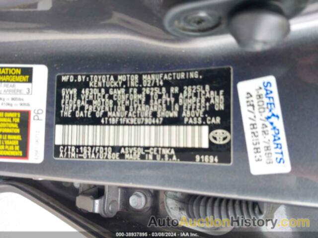 TOYOTA CAMRY LE, 4T1BF1FK9EU790447