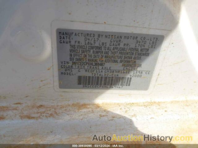 NISSAN VERSA NOTE S/S PLUS/SV/SL/SR, 3N1CE2CPXHL369467