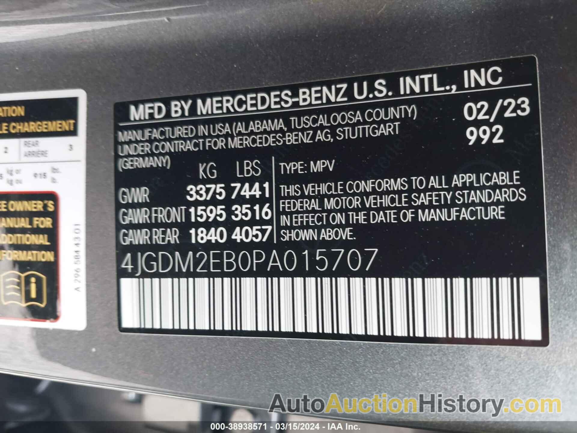 MERCEDES-BENZ EQS 450 SUV 4MATIC, 4JGDM2EB0PA015707